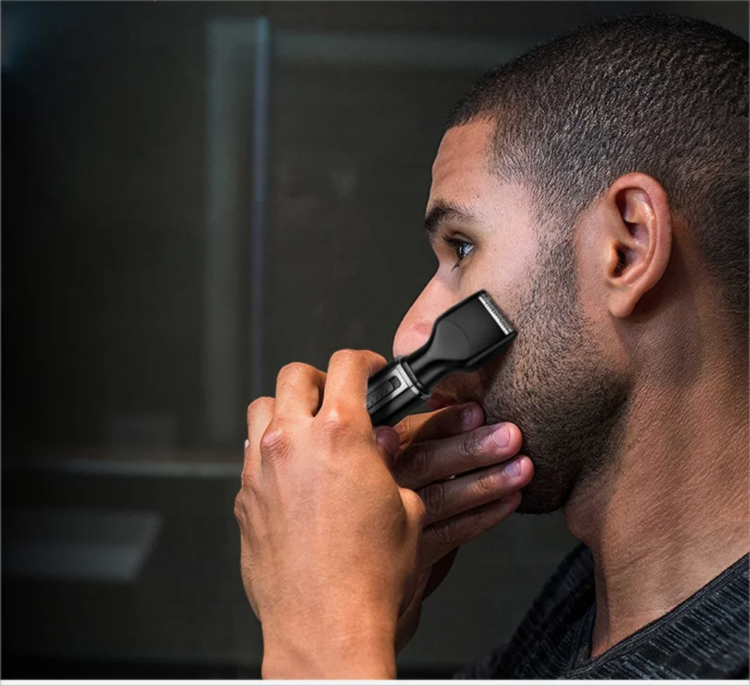 Rechargeable 4in1 Multifunctional Trimmer for Men Painless Nose Ear Eyebrow Beard Hair Removal with LED Light Cordles