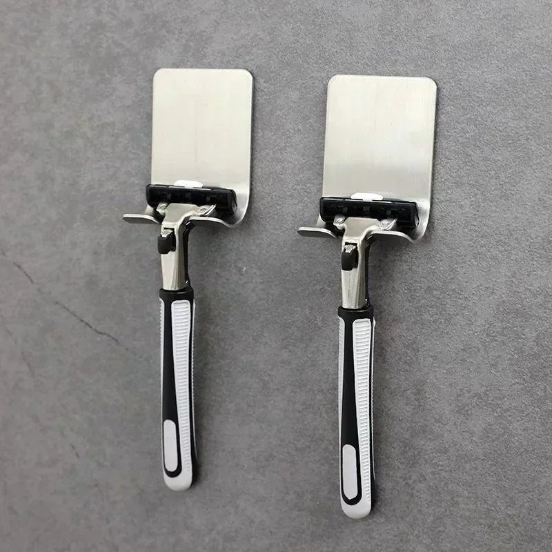 3pcs/set Razor Holder Men Shaving Shaver Razor Stand Shelf Shaving Razor Storage Rack Bathroom Hook Organizer