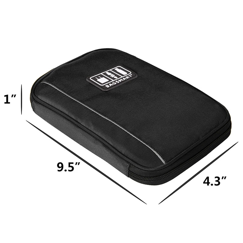 BAGSMART Electronics Organizer Travel Case Cable Organizer Bag for Travel Essentials Tech Organizer for Phone Power Bank SD Card