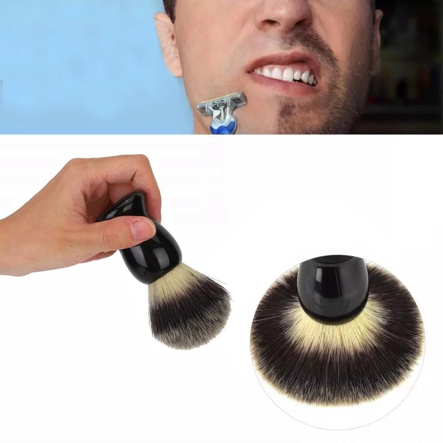Soft Boar Bristle Wood Beard Brush Hairdresser Shaving Tool Men Mustache Comb Kit Shaving Stand Holder Set