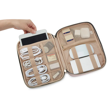 BAGSMART Waterproof Electronic Organizer Travel portable Cable Clip Case Box Electronic Accessories Cables Digital Storage Bag