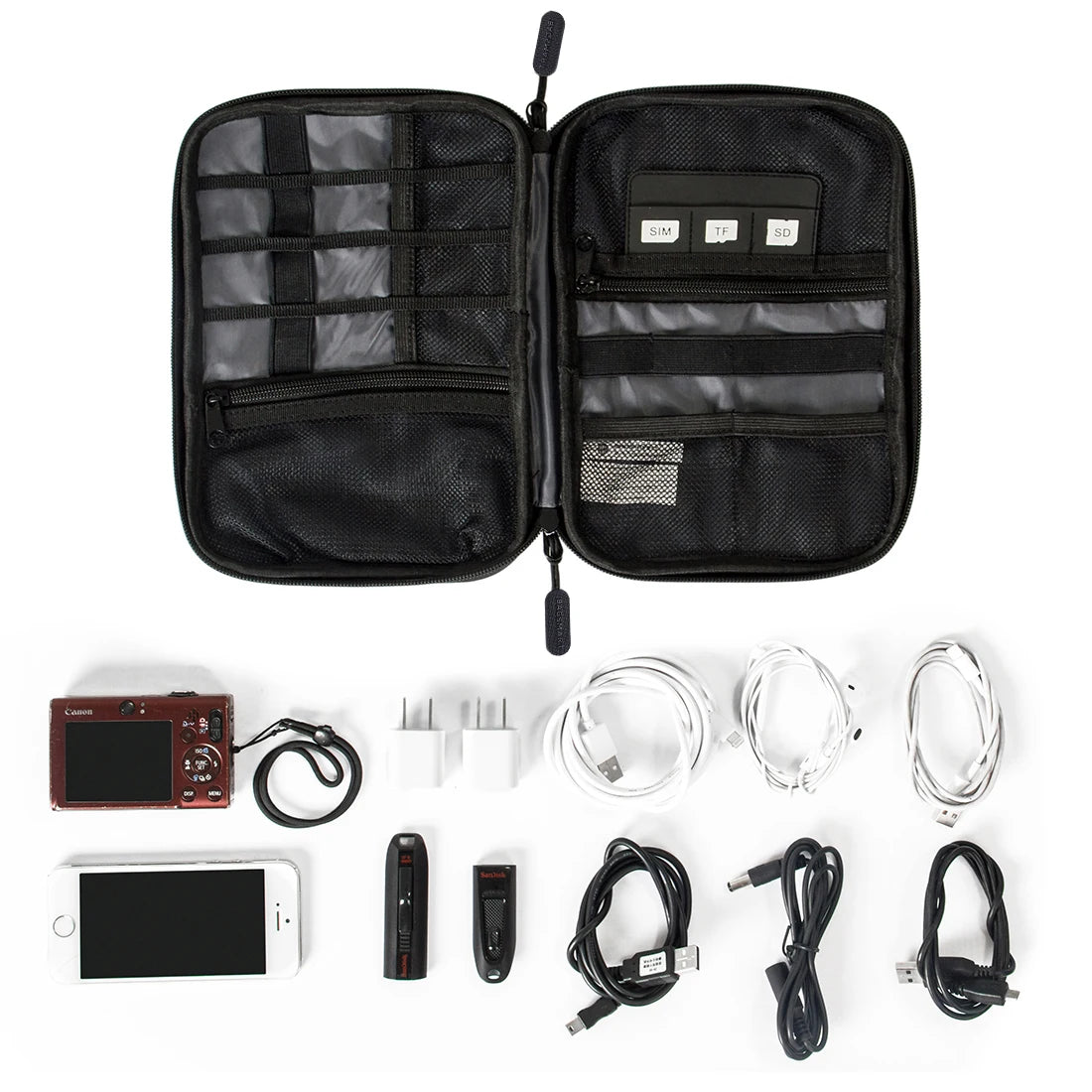 BAGSMART Electronics Organizer Travel Case Cable Organizer Bag for Travel Essentials Tech Organizer for Phone Power Bank SD Card