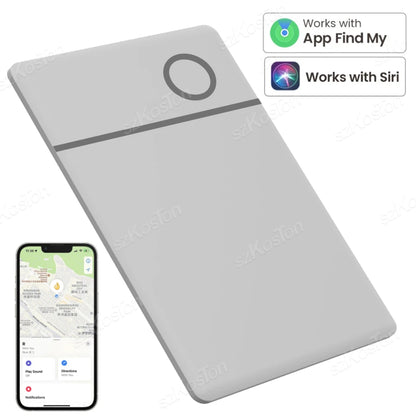 Smart GPS Card Tracker Work with IOS Find My APP Anti Lost Item Locator for iPhone Luggage Bag Key Finder Bluetooth-compatible