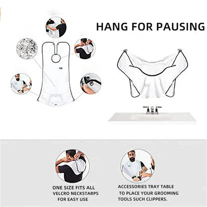 New Beard Apron Shaving Apron Care Clean Hair Face Shaved Apron With Suction Cup Set Cleaning Hairdresser Organizer Gift for Man