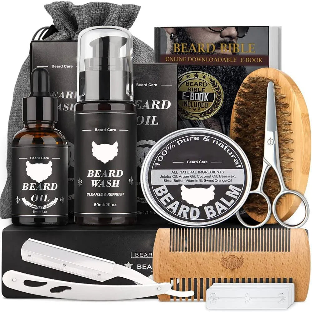 Men's Double-face Shaving Knife and Balm Clippers Trim Care Set