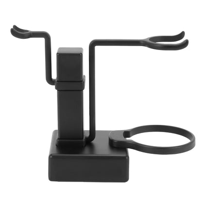 Bathroom Barber Men Metal Shaving Rack Stand Set - Shave Brush Holder Shelf + Soap Mug Cup Bowl Black