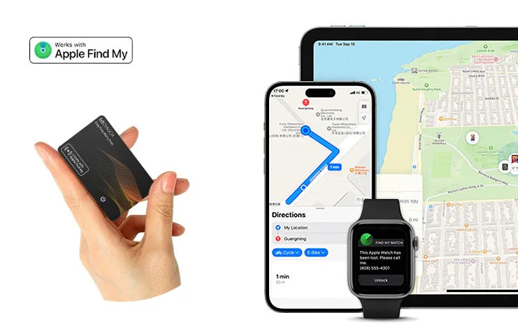 Smart ultra-thin mini GPS locator tracking device tag location wallet tracker men finder iphone find my airtag card
