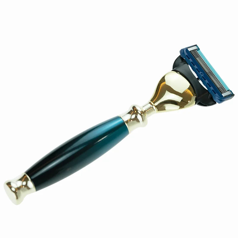 5 in 1 men's shaving brush Best selling custom badger set metal badger shaving brush kit for men's shaving