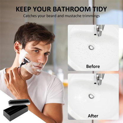 Beard Cleaning and Holder Set Cleaning Tool, 1Beard Cleaning and 1 Cleaning Bar Holder, for Men Bathroom Sink Shaving