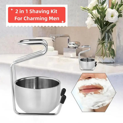 Durable New Beauty Design Men Shaving Bowl Mug Brush Soap Dish Stand Holder Portable Shaving Razor Beard Clean Shaver Kits Set