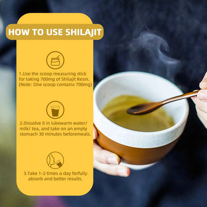 BIYODE 600MG Pure Himalayan Shilajit Resin With Spoon With 85+ Trace Minerals & Fulvic Acid Care Lab Fulvic Acid Tested