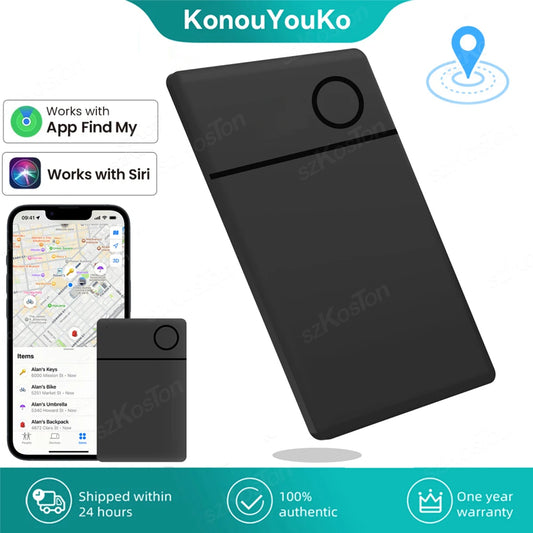 Smart GPS Card Tracker Work with IOS Find My APP Anti Lost Item Locator for iPhone Luggage Bag Key Finder Bluetooth-compatible