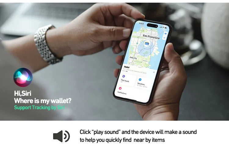 Smart ultra-thin mini GPS locator tracking device tag location wallet tracker men finder iphone find my airtag card
