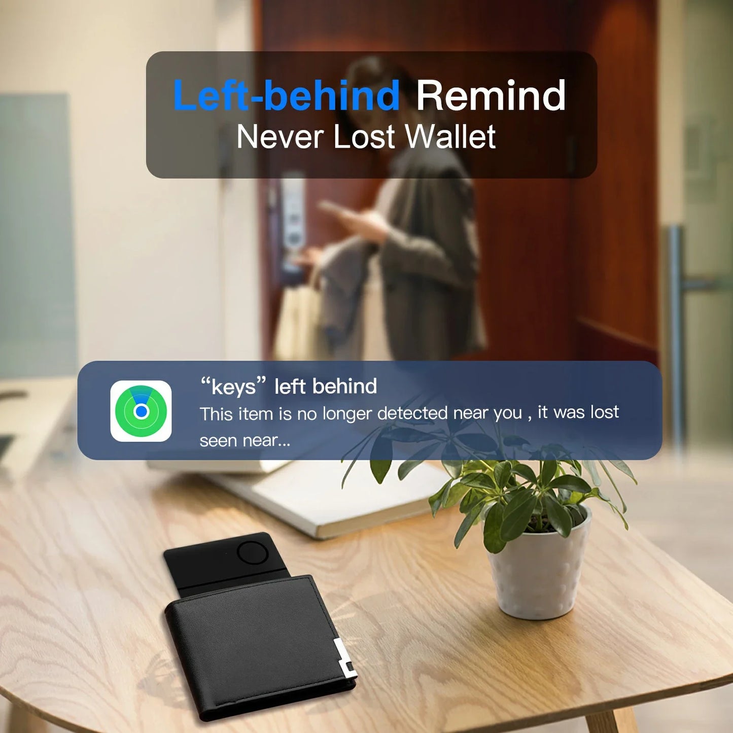 Xiaomi Wireless Smart Card Wallet Tracker Work with Apple Find My App Back Cover Icard Tag for Iphone Airtag ID Card Finder IP67