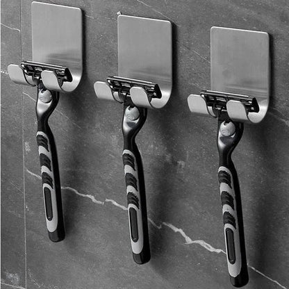 3pcs/set Razor Holder Men Shaving Shaver Razor Stand Shelf Shaving Razor Storage Rack Bathroom Hook Organizer