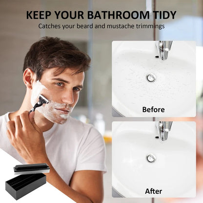 Beard Cleaning And Holder Set Cleaning Tool, 1Beard Cleaning And 1 Cleaning Bar Holder For Men Bathroom Sink Shaving Easy To Use