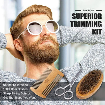 Men's Double-face Shaving Knife and Balm Clippers Trim Care Set